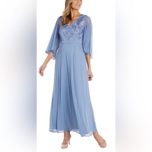 R&M Richards 99399 Long Formal Mother of the Bride Dress Sz 8 fits large